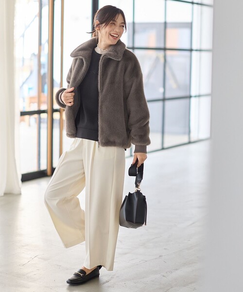 L*o様 美品FABIANAFILIPPIブルゾンXS ファーブルゾン（ブルゾン）｜ANY（エニィ）のファッション通販 - ZOZOTOWN