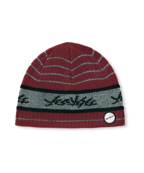 Tenga x Y.E.S Stripe Knit Beanie Red（ニットキャップ