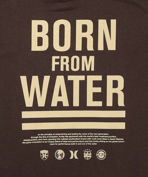 Hurley （ハーレー）の「Hurley/ハーレー プルオーバー パーカー スウェット フーディー バックプリント 裏毛 SWEAT BORN FROM WATER HOODIE MCFF252013（パーカー・メンズ・ブラック/ブラウン・M/L）」の8枚目の写真