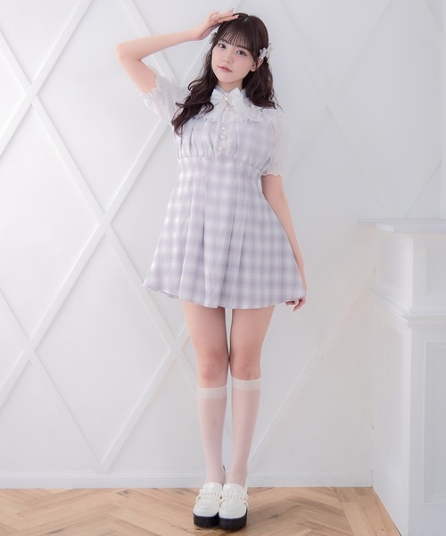 ROJITA（ロジータ）の「肩ベルトデザインドッキングワンピース（ワンピース・レディース・グレー/ブラック/ピンク・FREE）」の15枚目の写真