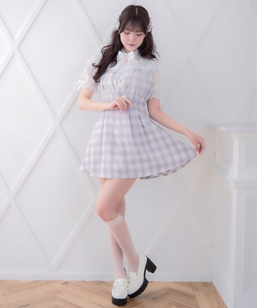 ROJITA（ロジータ）の「肩ベルトデザインドッキングワンピース（ワンピース・レディース・グレー/ブラック/ピンク・FREE）」の17枚目の写真