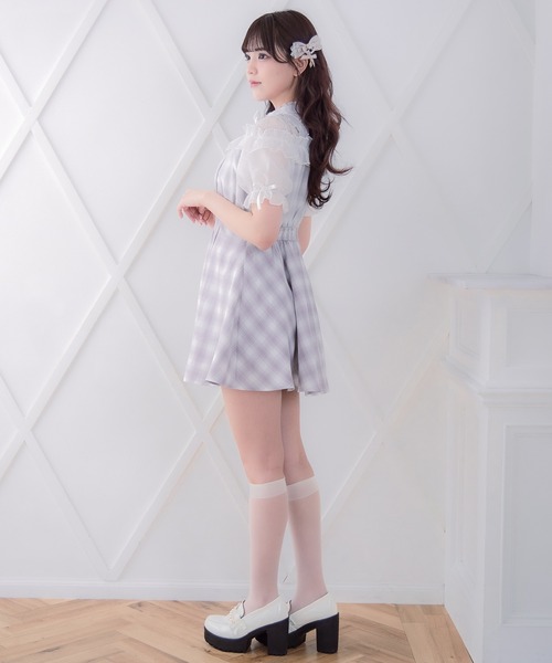 ROJITA（ロジータ）の「肩ベルトデザインドッキングワンピース（ワンピース・レディース・グレー/ブラック/ピンク・FREE）」の18枚目の写真