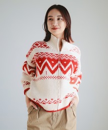 B:MING by BEAMS | 柄 ニット ブルゾン(ニット/セーター)