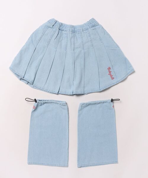 BABYDOLL（ベビードール）の「レッグカバー付き デニムスカート 0936K（デニムスカート・キッズ・ライトインディゴブルー/ブラック・90cm/100cm/110cm/120cm/140cm/130cm）」の8枚目の写真