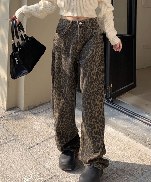 yuue' ( wear )(ユーイ)の「レオパード柄ワイドストレートパンツ(その他パンツ・レディース・レオパード・L/M/S)」の8枚目の写真