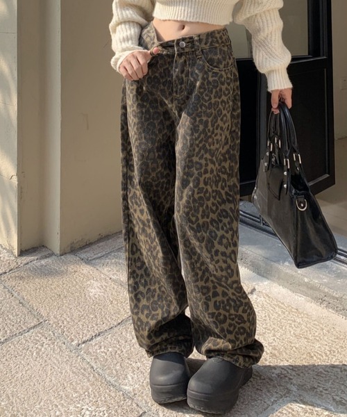yuue' ( wear )(ユーイ)の「レオパード柄ワイドストレートパンツ(その他パンツ・レディース・レオパード・L/M/S)」の9枚目の写真