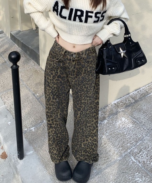 yuue' ( wear )(ユーイ)の「レオパード柄ワイドストレートパンツ(その他パンツ・レディース・レオパード・L/M/S)」の6枚目の写真