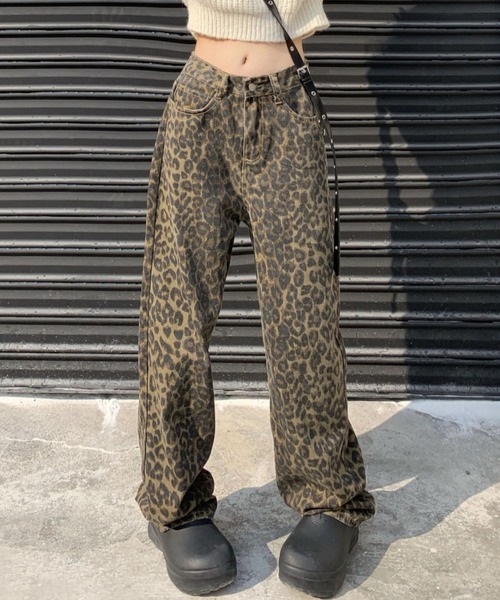 yuue' ( wear )(ユーイ)の「レオパード柄ワイドストレートパンツ(その他パンツ・レディース・レオパード・L/M/S)」の4枚目の写真