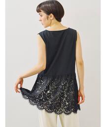SM2 | 【接触冷感】裾レースノースリーブカットソー(Tシャツ/カットソー)