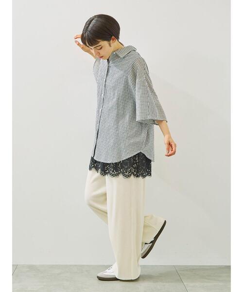 SM2（エスエムツー）の「【接触冷感】裾レースノースリーブカットソー（Tシャツ/カットソー・レディース・ブラック/オフホワイト・F）」の10枚目の写真