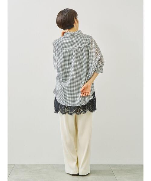 SM2（エスエムツー）の「【接触冷感】裾レースノースリーブカットソー（Tシャツ/カットソー・レディース・ブラック/オフホワイト・F）」の11枚目の写真