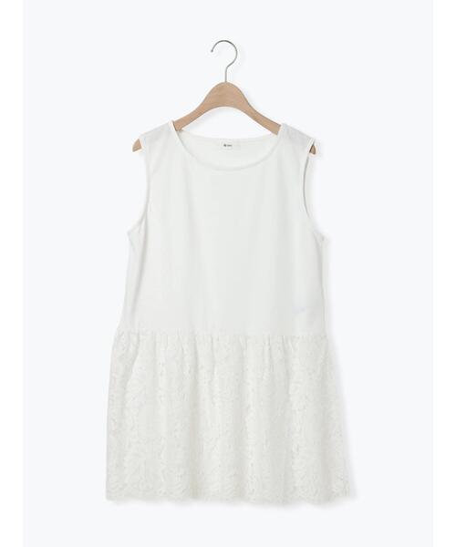 SM2（エスエムツー）の「【接触冷感】裾レースノースリーブカットソー（Tシャツ/カットソー・レディース・ブラック/オフホワイト・F）」の19枚目の写真
