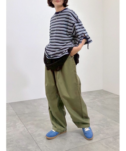 SM2（エスエムツー）の「【接触冷感】裾レースノースリーブカットソー（Tシャツ/カットソー・レディース・ブラック/オフホワイト・F）」の4枚目の写真