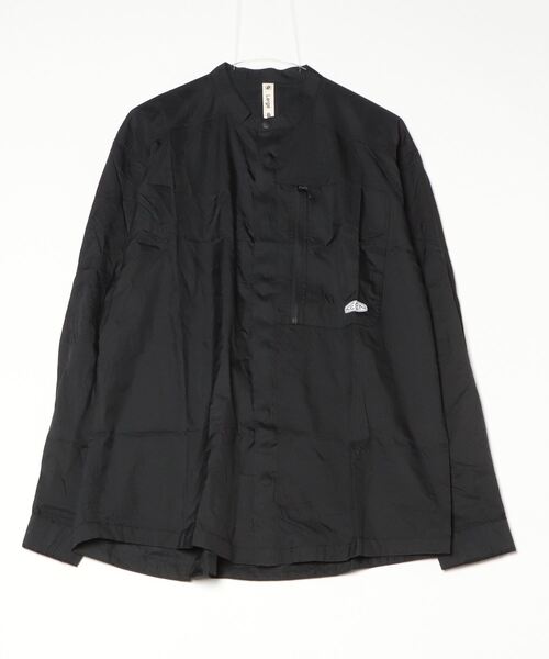 MARNI ナイロンパッカブルシャツ グリーン×ブラック　44 NYLON PACKABLE SHIRT / ナイロン パッカブル シャツ（シャツ