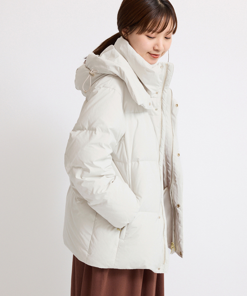 IENA(イエナ)の「ARTIROSA 撥水ライトパッファーダウン(ダウンジャケット/コート・レディース・ブラック/アイボリー・36/38)」の3枚目の写真