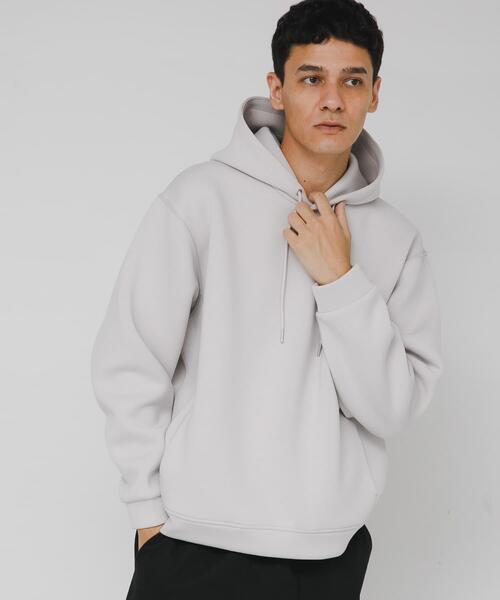 URBAN RESEARCH Sonny Label(アーバンリサーチサニーレーベル)の「ダンボールニットプルオーバーパーカー(パーカー・メンズ・グレー系その他/ブラック/チャコールグレー/ネイビー・MEDIUM/LARGE/X-LARGE)」の4枚目の写真