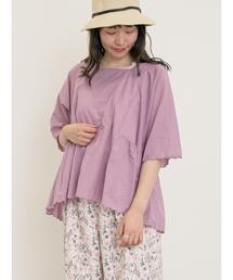 Samansa Mos2（サマンサ モスモス）の「◎裾スカラップブラウス（シャツ/ブラウス）」