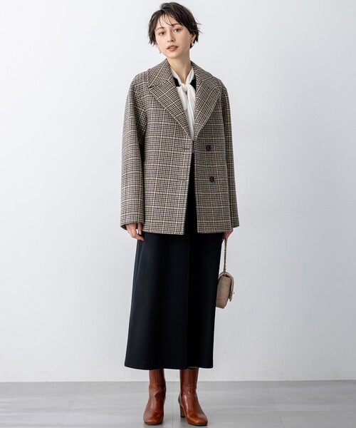 セール】ウールミルドジャージー ボックスタック ジャンパースカート