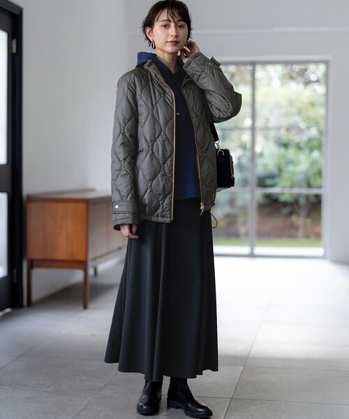 セール】中綿パディング フード2WAY アウター（ダウンジャケット