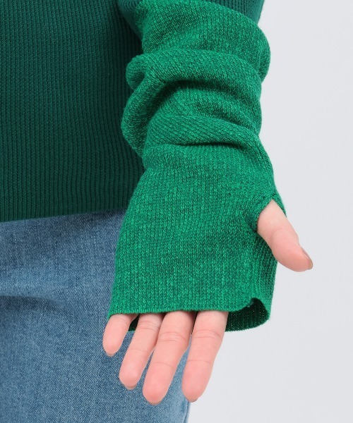 チチカカ（チチカカ）の「バイカラーリブタートルニット（ニット/セーター・レディース・ブラック/マスタード/グリーン・FREE）」の14枚目の写真