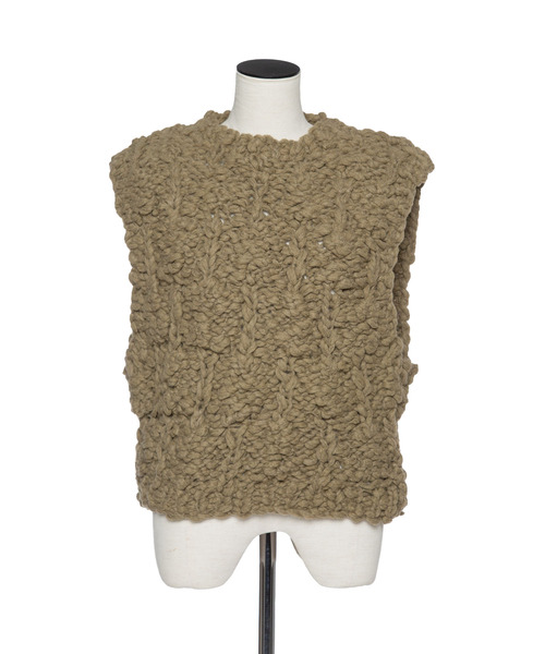 muller of yoshiokubo（ミュラーオブヨシオクボ）の「muller of yoshiokubo ミュラーオブヨシオクボ / BUMPY VEST バンピーベスト / MLF25807（ベスト・レディース・セージグリーン・38）」の5枚目の写真