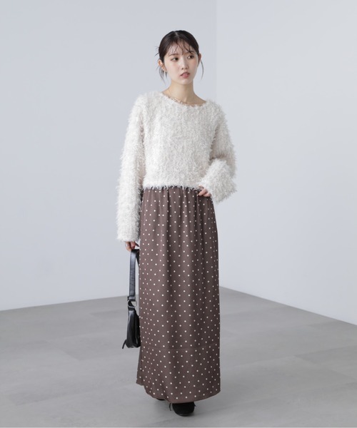 FREE'S MART(フリーズマート)の「◆サテンナローロングスカート(スカート・レディース・ブラウン/ホワイト/ブラック/グレー/ブラウン系その他/ブラック系その他・SMALL/MEDIUM)」の8枚目の写真