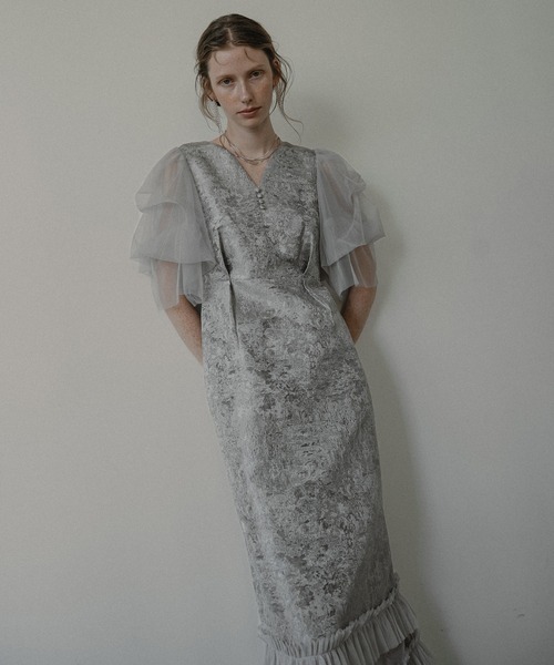 et.UNiVER(エトユニベール)の「Sheer allure dress(ドレス・レディース・ブラウン/ピンクベージュ/グレー・SMALL/MEDIUM/LARGE)」の11枚目の写真