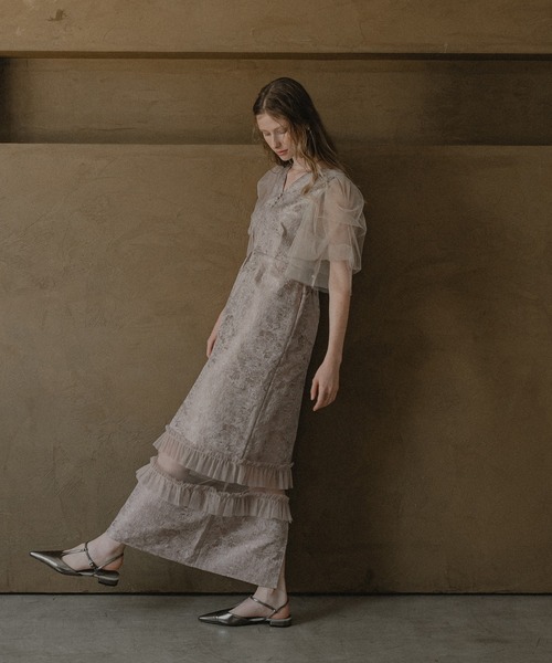 et.UNiVER(エトユニベール)の「Sheer allure dress(ドレス・レディース・ブラウン/ピンクベージュ/グレー・SMALL/MEDIUM/LARGE)」の21枚目の写真