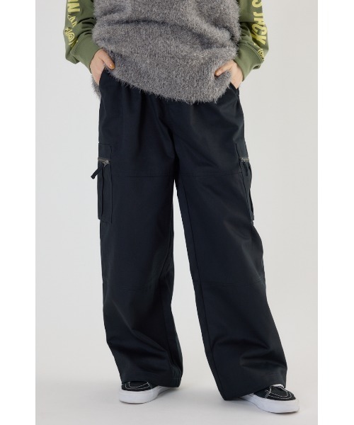 RODEO CROWNS WIDE BOWL(ロデオクラウンズワイドボウル)の「POCKET ZIP CARGOパンツ(カーゴパンツ・レディース・ブラック/ブラウン系その他/カーキ/カモフラージュ・FREE)」の2枚目の写真