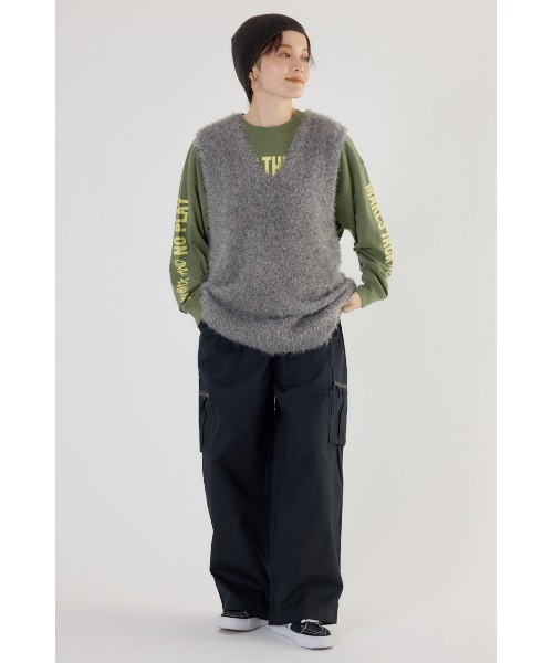 RODEO CROWNS WIDE BOWL(ロデオクラウンズワイドボウル)の「POCKET ZIP CARGOパンツ(カーゴパンツ・レディース・ブラック/ブラウン系その他/カーキ/カモフラージュ・FREE)」の15枚目の写真