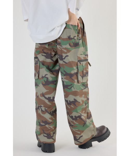 RODEO CROWNS WIDE BOWL(ロデオクラウンズワイドボウル)の「POCKET ZIP CARGOパンツ(カーゴパンツ・レディース・ブラック/ブラウン系その他/カーキ/カモフラージュ・FREE)」の8枚目の写真