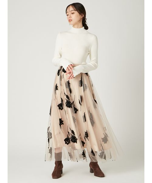 FRAY I.D（フレイアイディー）の「ウールアクリルセミシアーリブニット（ニット/セーター・レディース・マスタード/ホワイト/ブラウン/チャコールグレー・F）」の13枚目の写真