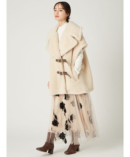 FRAY I.D（フレイアイディー）の「ウールアクリルセミシアーリブニット（ニット/セーター・レディース・マスタード/ホワイト/ブラウン/チャコールグレー・F）」の14枚目の写真