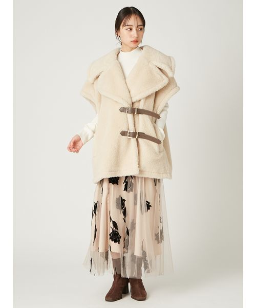 FRAY I.D（フレイアイディー）の「ウールアクリルセミシアーリブニット（ニット/セーター・レディース・マスタード/ホワイト/ブラウン/チャコールグレー・F）」の15枚目の写真