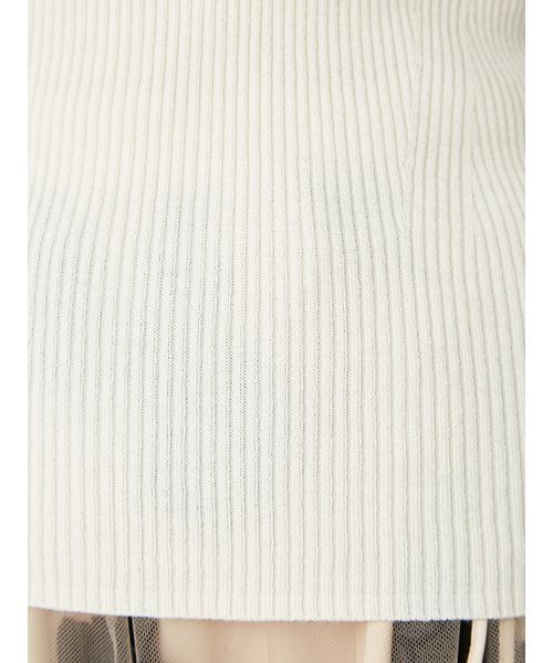 FRAY I.D（フレイアイディー）の「ウールアクリルセミシアーリブニット（ニット/セーター・レディース・マスタード/ホワイト/ブラウン/チャコールグレー・F）」の16枚目の写真