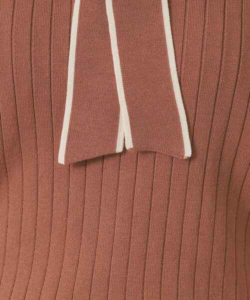 ITS'DEMO（イッツデモ）の「【手洗い可】配色ボウタイニット（ニット/セーター・レディース・ベビーピンク/アイボリー/ブラック/ダークブラウン・00）」の8枚目の写真