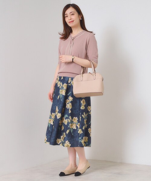 ITS'DEMO（イッツデモ）の「【手洗い可】配色ボウタイニット（ニット/セーター・レディース・ベビーピンク/アイボリー/ブラック/ダークブラウン・00）」の10枚目の写真