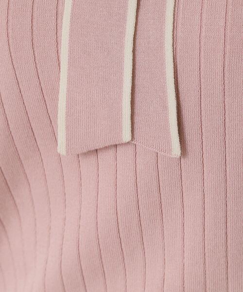 ITS'DEMO（イッツデモ）の「【手洗い可】配色ボウタイニット（ニット/セーター・レディース・ベビーピンク/アイボリー/ブラック/ダークブラウン・00）」の12枚目の写真