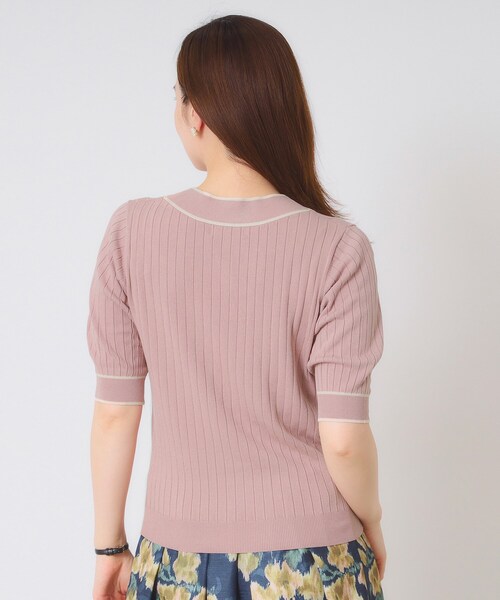 ITS'DEMO（イッツデモ）の「【手洗い可】配色ボウタイニット（ニット/セーター・レディース・ベビーピンク/アイボリー/ブラック/ダークブラウン・00）」の15枚目の写真