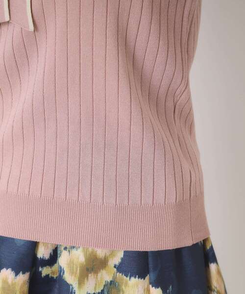 ITS'DEMO（イッツデモ）の「【手洗い可】配色ボウタイニット（ニット/セーター・レディース・ベビーピンク/アイボリー/ブラック/ダークブラウン・00）」の18枚目の写真