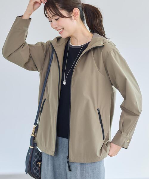 Reflect(リフレクト)の「【ライトアウター/キレイ見え/気軽な羽織に◎】スポーティライトアウター(ブルゾン・レディース・オリーブ/ネイビー・05/07/09/11/13/15 /17)」の3枚目の写真