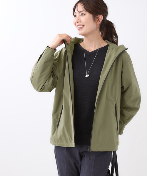 Reflect(リフレクト)の「【ライトアウター/キレイ見え/気軽な羽織に◎】スポーティライトアウター(ブルゾン・レディース・オリーブ/ネイビー・05/07/09/11/13/15 /17)」の9枚目の写真