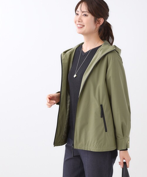 Reflect(リフレクト)の「【ライトアウター/キレイ見え/気軽な羽織に◎】スポーティライトアウター(ブルゾン・レディース・オリーブ/ネイビー・05/07/09/11/13/15 /17)」の10枚目の写真
