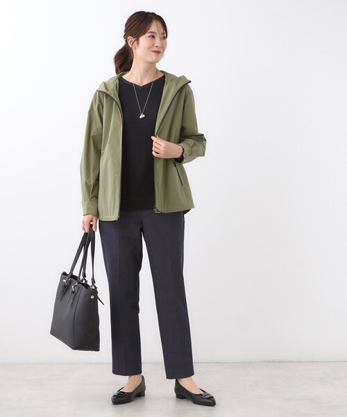 Reflect(リフレクト)の「【ライトアウター/キレイ見え/気軽な羽織に◎】スポーティライトアウター(ブルゾン・レディース・オリーブ/ネイビー・05/07/09/11/13/15 /17)」の11枚目の写真