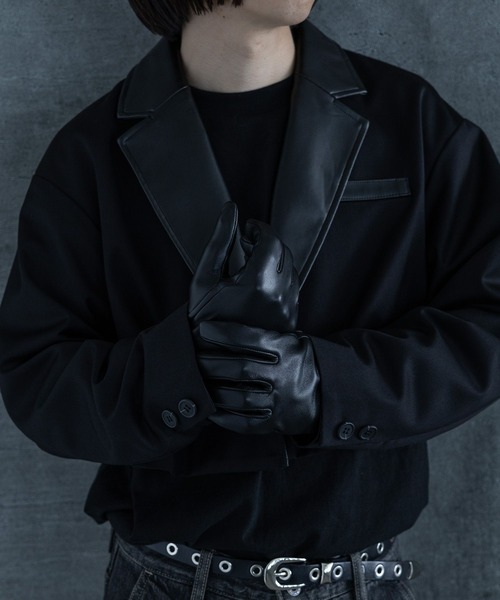 HARE（ハレ）の「レザーグローブ(HARE)（手袋・メンズ・ブラック・FREE）」の3枚目の写真