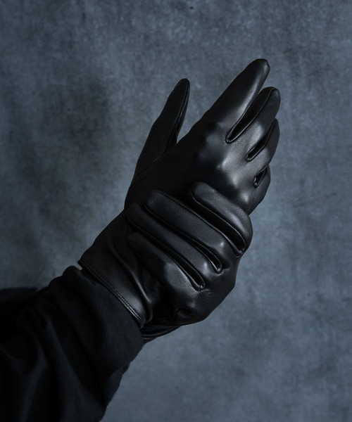 HARE（ハレ）の「レザーグローブ(HARE)（手袋・メンズ・ブラック・FREE）」の5枚目の写真