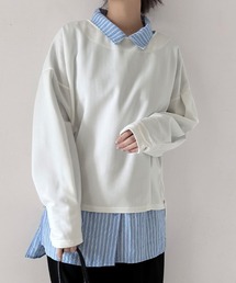 ラウンドネック×サイドジッププルオーバー