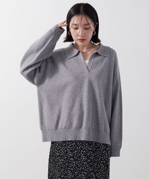 anyfee | 【anyfee/大きいサイズ】ポロスキッパーニットプルオーバー《セットアップ対応》◆新色追加◆(ニット/セーター)