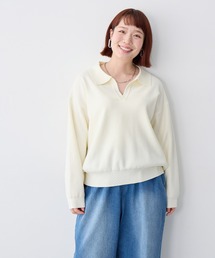 anyfee（エニフィー）の「【anyfee/大きいサイズ】ポロスキッパーニットプルオーバー《セットアップ対応》◆新色追加◆（ニット/セーター）」