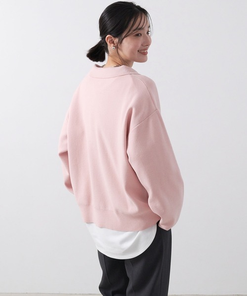 anyfee（エニフィー）の「【anyfee/大きいサイズ】ポロスキッパーニットプルオーバー《セットアップ対応》◆新色追加◆（ニット/セーター・レディース・サックスブルー/オフホワイト/ブラック/ピンク/杢グレー・LL/3L/4L/5L）」の19枚目の写真